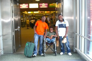 Energy with USAP Brothers Goodwell Nzou and Honest Mupatsi when they first arrived in the U.S.