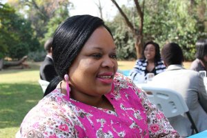 Sally Dura, Director of Women's Coalition of Zimbabwe, mentored ZCC Intern Irene Mapfunde.